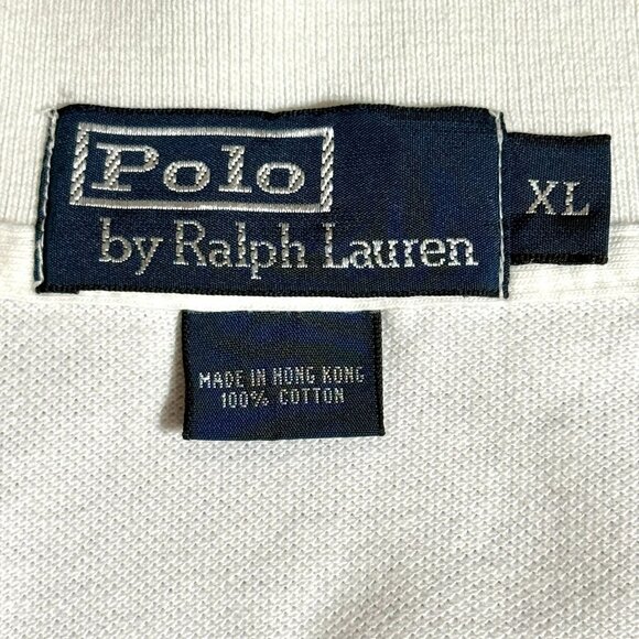 Polo Ralph Lauren White XL Mens Mesh Polo Shirt Pony Logo Short Sleeve Excellent - Picture 2 of 8